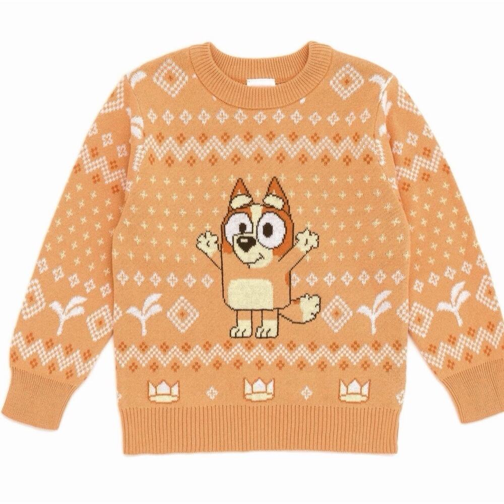 Bluey Bingo Christmas Sweater Girls 10/12